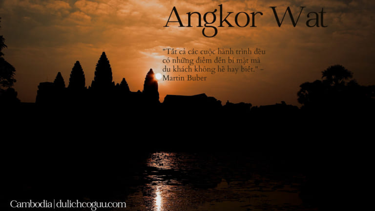 Hoàng hôn ở Angkor Wat Campuchia