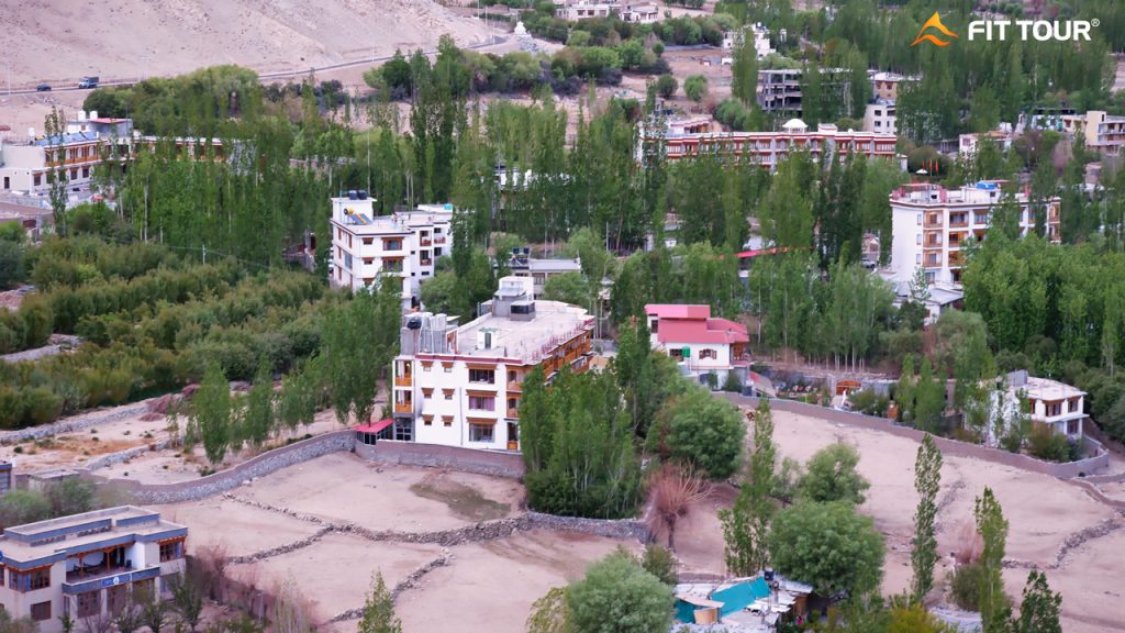 Khu vực dân cư bên dưới tu viện Diskit Ladakh