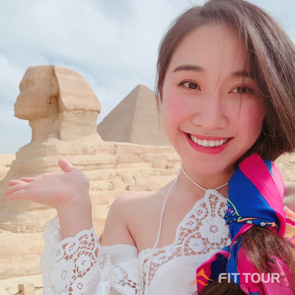 Nữ du khách Thuỳ Dương hào hứng giới thiệu nét đẹp Ai Cập