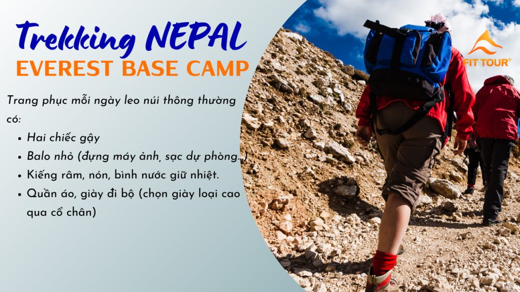 Trang phục chuẩn bị cho Trekking Everest Base Camp