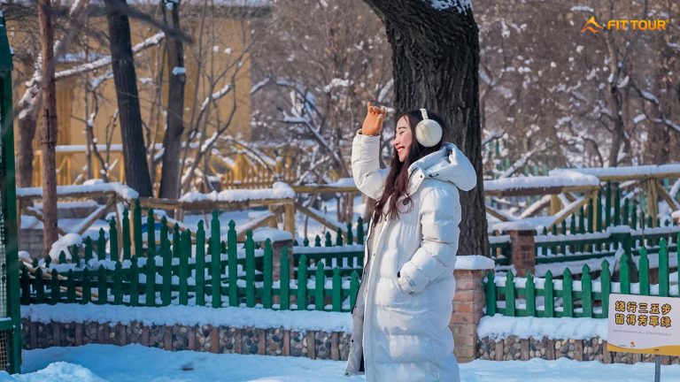 Khung cảnh làng tuyết như một bộ phim Hàn Quốc