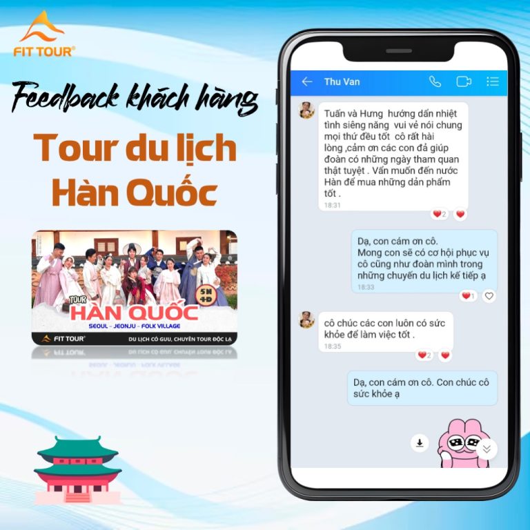 Feedback đánh giá của khách hàng Ms Thu Van trong chuyến đi Hàn Quốc tháng 5 năm 2024