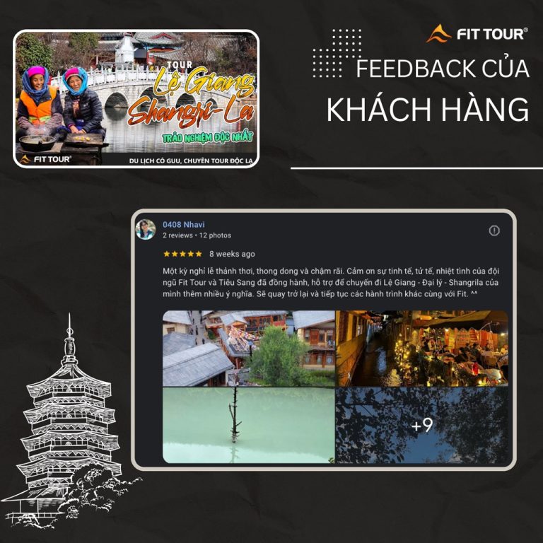 Feedback đánh giá của khách hàng Ms Nha Vi trong chuyến đi Lệ Giang