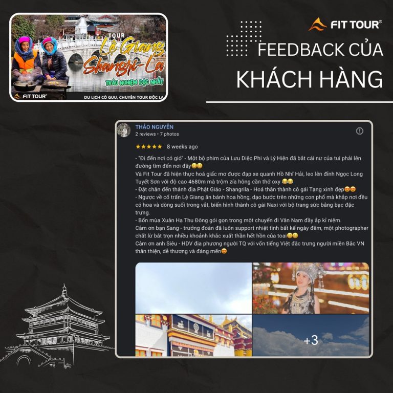 Feedback đánh giá của khách hàng Ms Thảo Nguyên trong chuyến đi Lệ Giang
