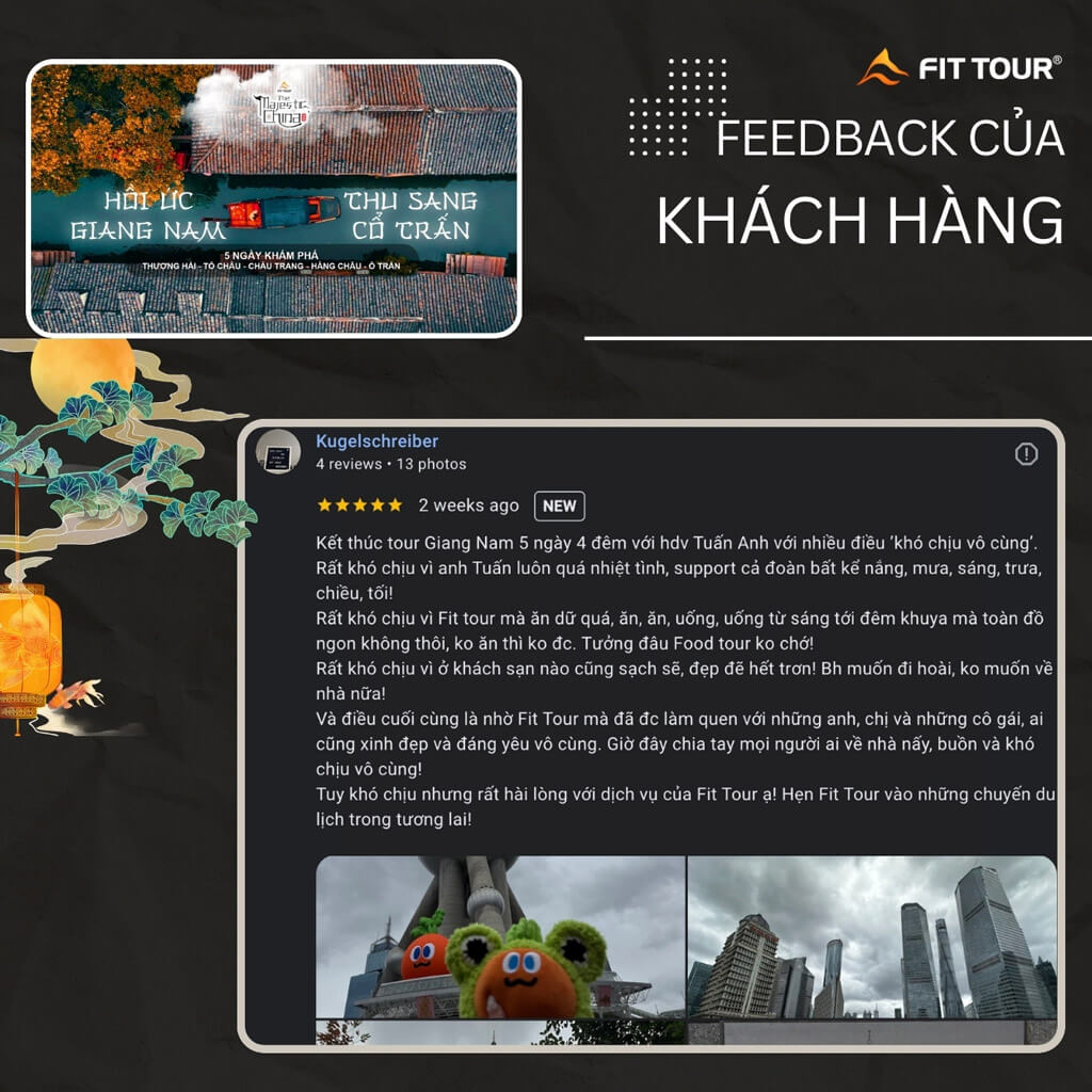 Feedback đánh giá của khách hàng Kugel Schreiber trong chuyến đi Giang Nam cùng Fit Tour