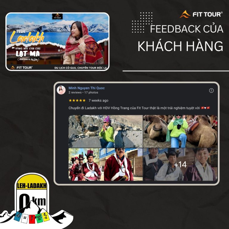 Feedback đánh giá của khách hàng Minh Nguyen Thi Quoc trong chuyến đi Ladakh