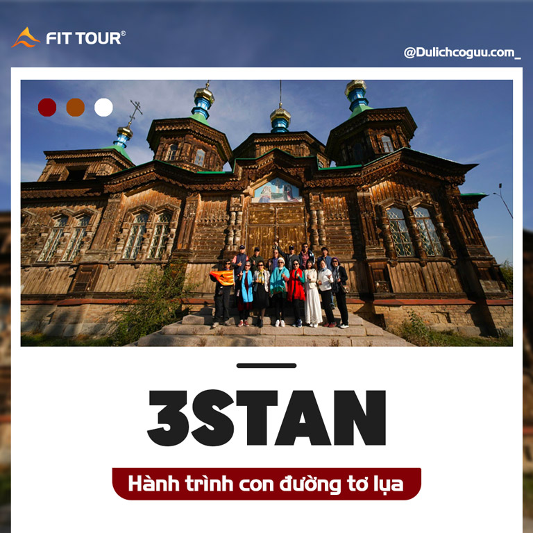 Standee Tour 3STAN con đường tơ lụa