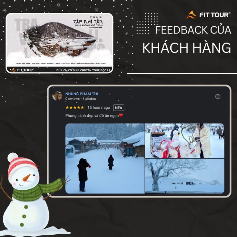 Feedback đánh giá của khách hàng Nhung Pham Thi trong chuyến đi Cáp Nhĩ Tân cùng Fit Tour
