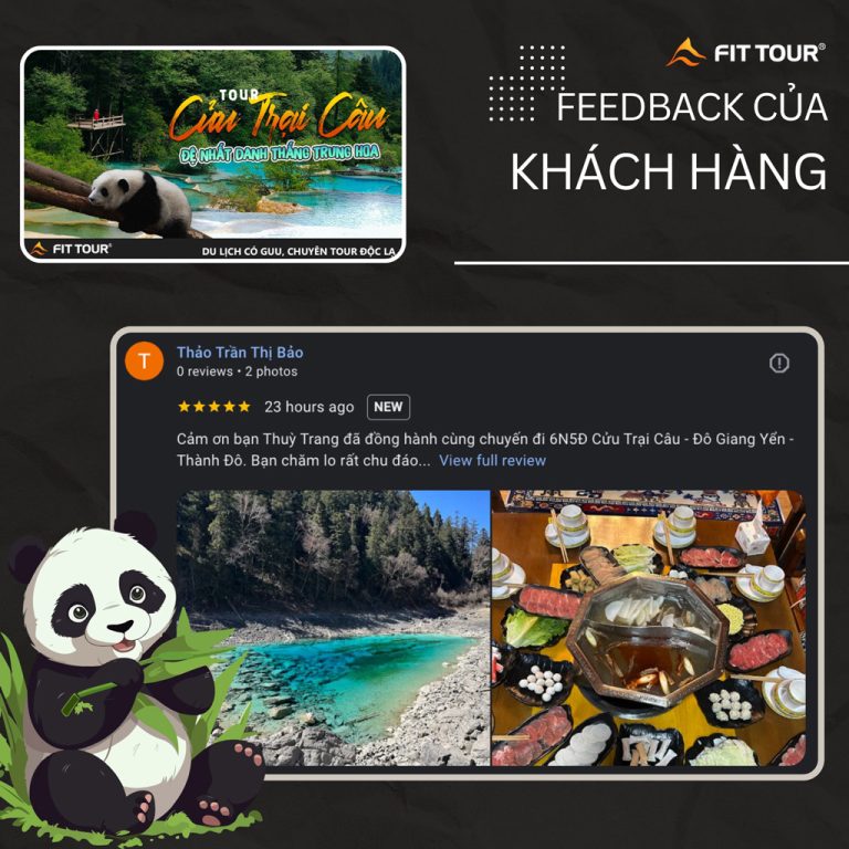 Feedback đánh giá của khách hàng Thảo trong chuyến đi Cửu Trại Câu cùng Fit Tour