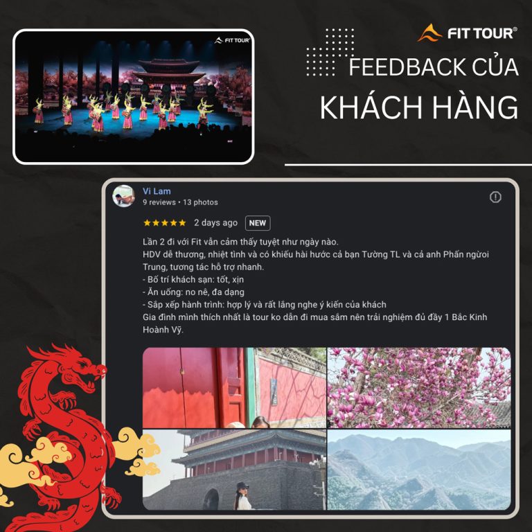 Feedback đánh giá của khách hàng Vi Lam trong chuyến đi Bắc Kinh cùng Fit Tour