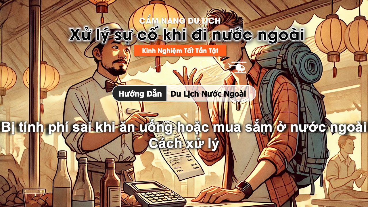 Bị tính phí sai khi ăn uống hoặc mua sắm ở nước ngoài