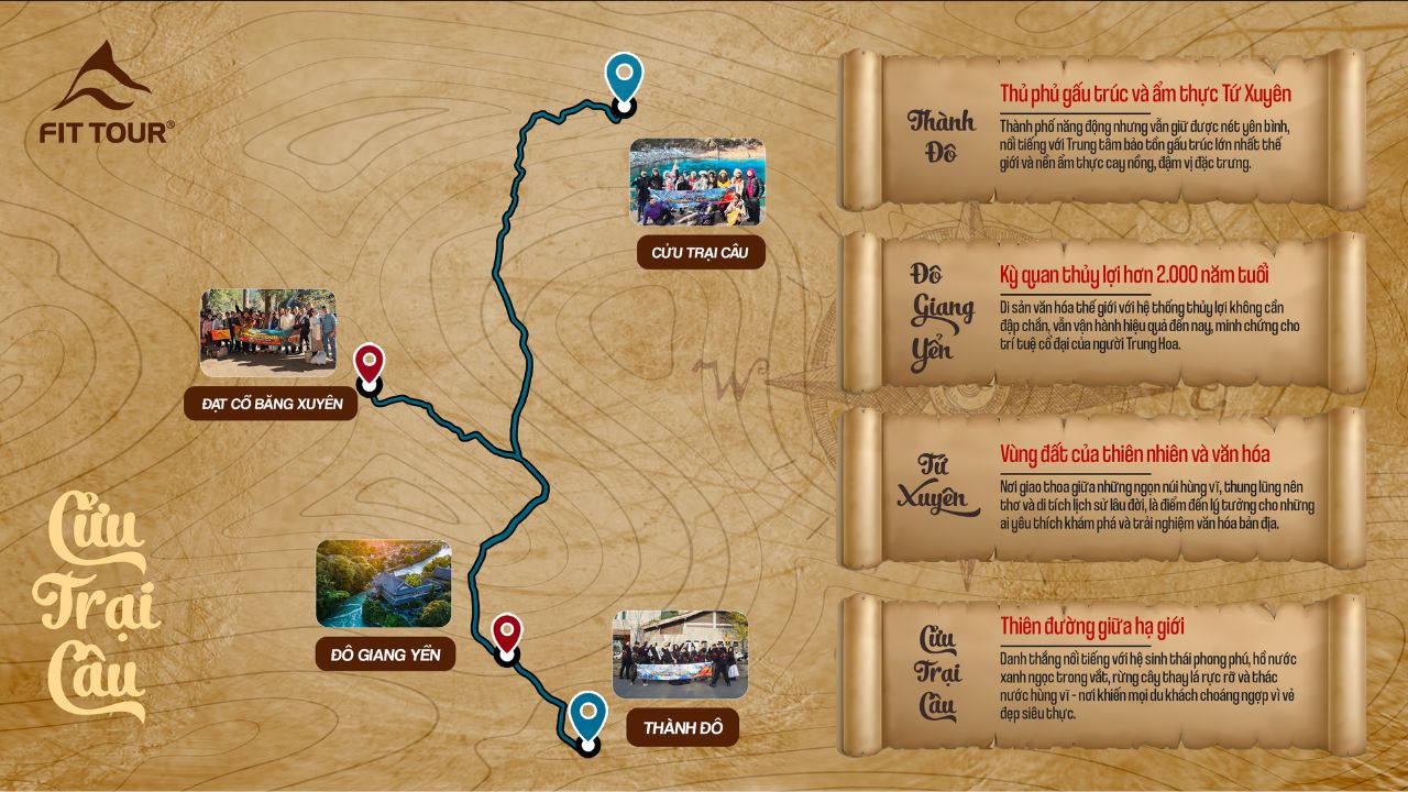 Map tour Cửu Trại Câu