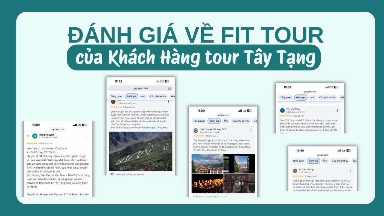 Đánh giá của khách hàng về Tour Tây Tạng của FIT Tour