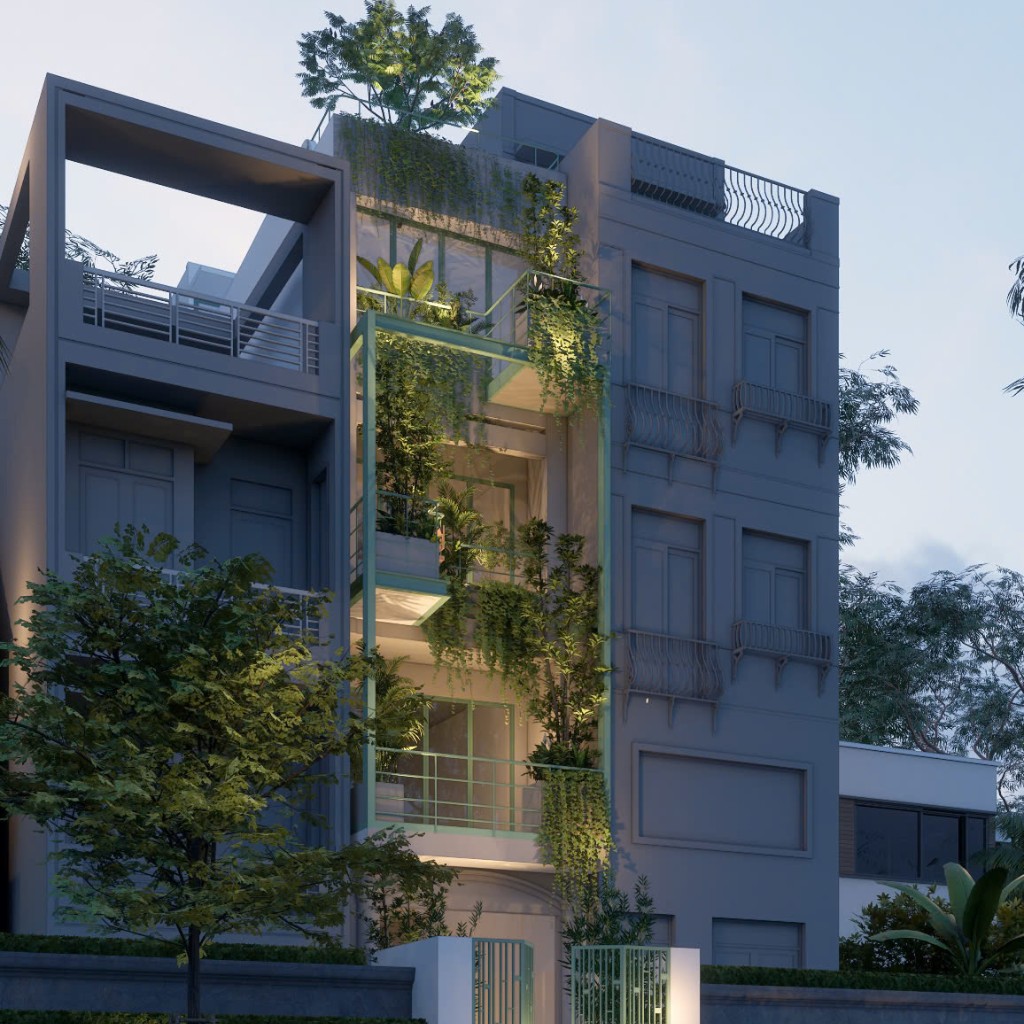 The new FIT TOUR office façade in District 1 – a modern green design blending nature and open space