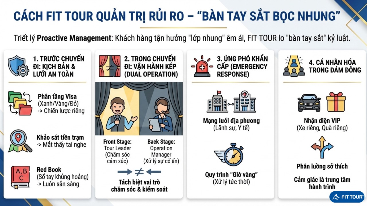 Cách FIT Tour quản trị rủi ro tour du lịch