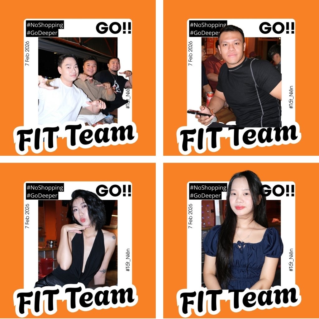Những khoảnh khắc check-in vui vẻ của thành viên FIT Team trong tiệc tất niên với cam kết #NoShopping #GoDeeper.