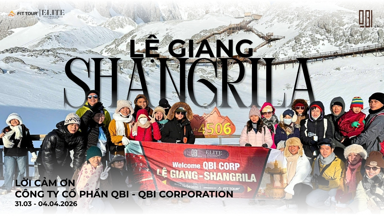 Đoàn QBI Group check-in Shangrila 4506m giữa núi tuyết trong hành trình doanh nghiệp cùng FIT TOUR