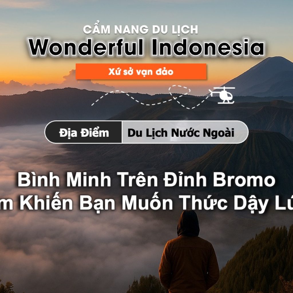 Bình minh trên đảo Bromo