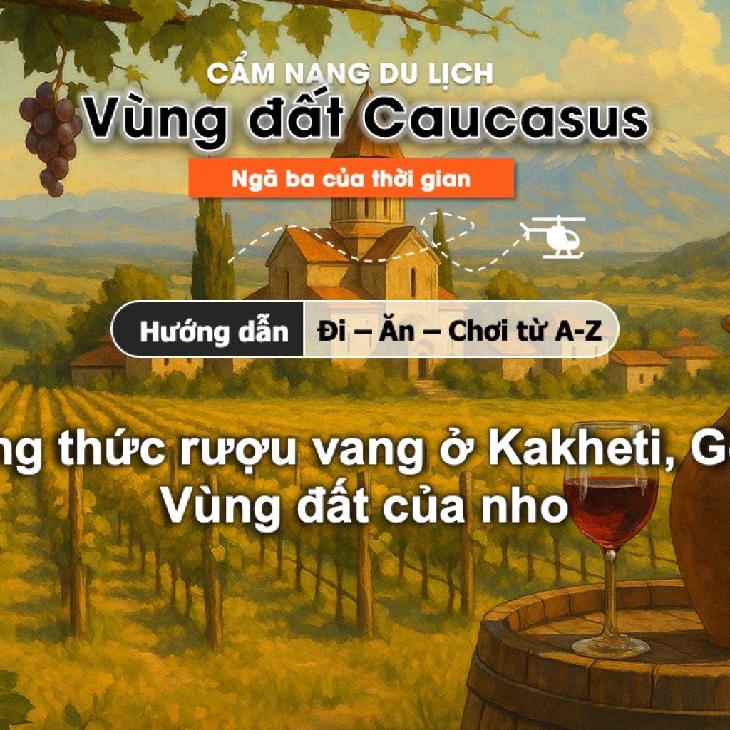 Thưởng thức rượu vang ở Kakheti, Georgia